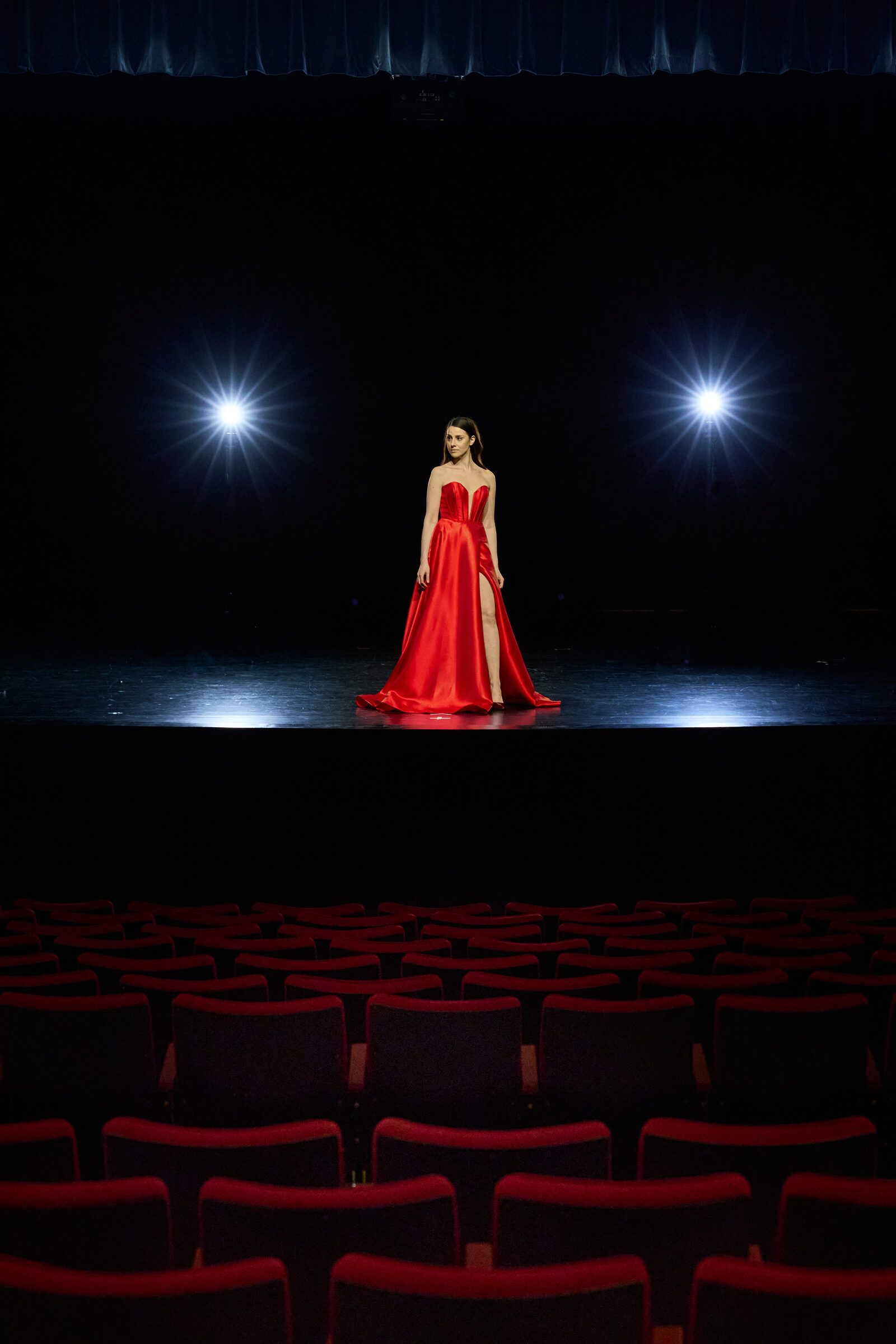 Regina Bianca on stage in soft light